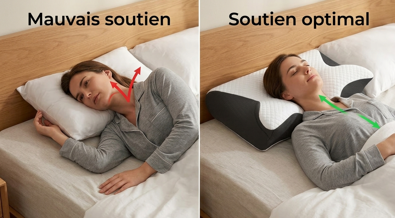 Oreiller Ergonomique Sleebo Noir